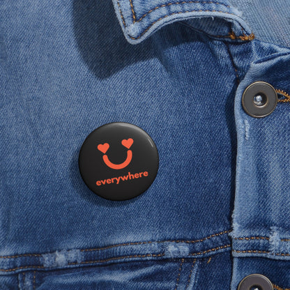 Black Button Pin | Smile Everywhere