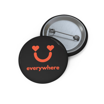 Black Button Pin | Smile Everywhere